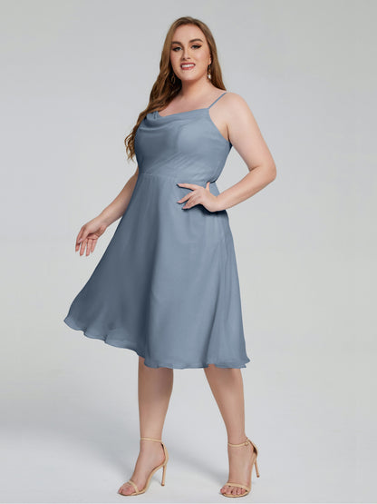 Mckenzie Spaghetti Straps Plus Size Short Bridesmaid Dresses