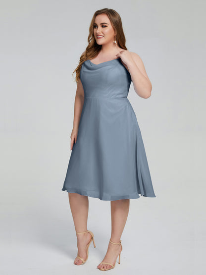 Mckenzie Spaghetti Straps Plus Size Short Bridesmaid Dresses