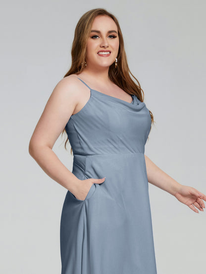 Mckenzie Spaghetti Straps Plus Size Short Bridesmaid Dresses