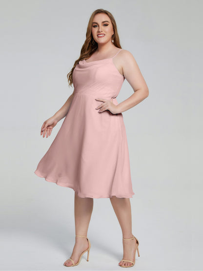 Mckenzie Spaghetti Straps Plus Size Short Bridesmaid Dresses