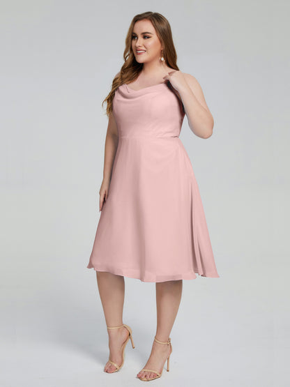 Mckenzie Spaghetti Straps Plus Size Short Bridesmaid Dresses