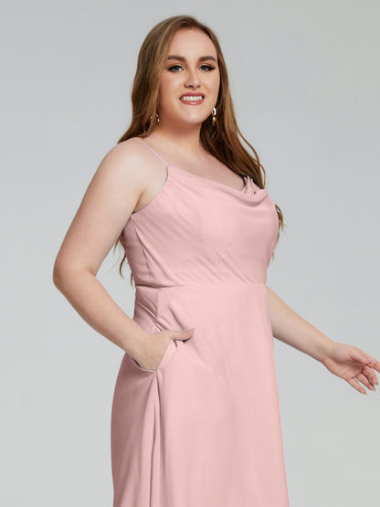 Mckenzie Spaghetti Straps Plus Size Short Bridesmaid Dresses
