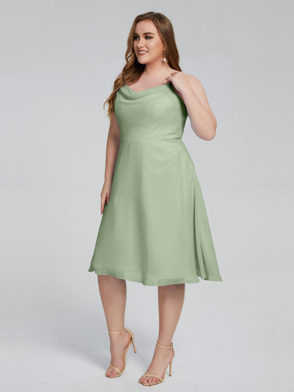 Mckenzie Spaghetti Straps Plus Size Short Bridesmaid Dresses