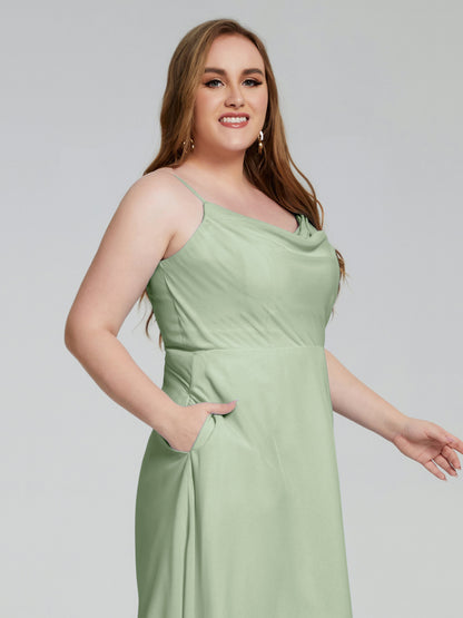 Mckenzie Spaghetti Straps Plus Size Short Bridesmaid Dresses