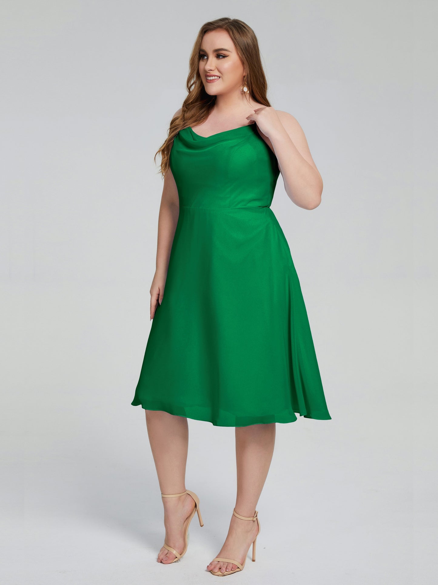 Mckenzie Spaghetti Straps Plus Size Short Bridesmaid Dresses