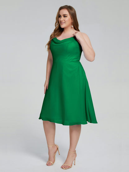Mckenzie Spaghetti Straps Plus Size Short Bridesmaid Dresses