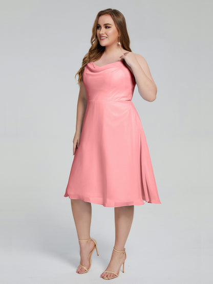 Mckenzie Spaghetti Straps Plus Size Short Bridesmaid Dresses