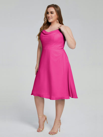 Mckenzie Spaghetti Straps Plus Size Short Bridesmaid Dresses