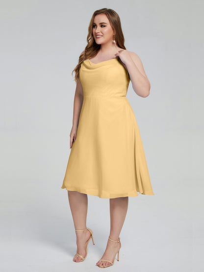 Mckenzie Spaghetti Straps Plus Size Short Bridesmaid Dresses