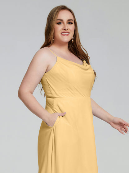 Mckenzie Spaghetti Straps Plus Size Short Bridesmaid Dresses