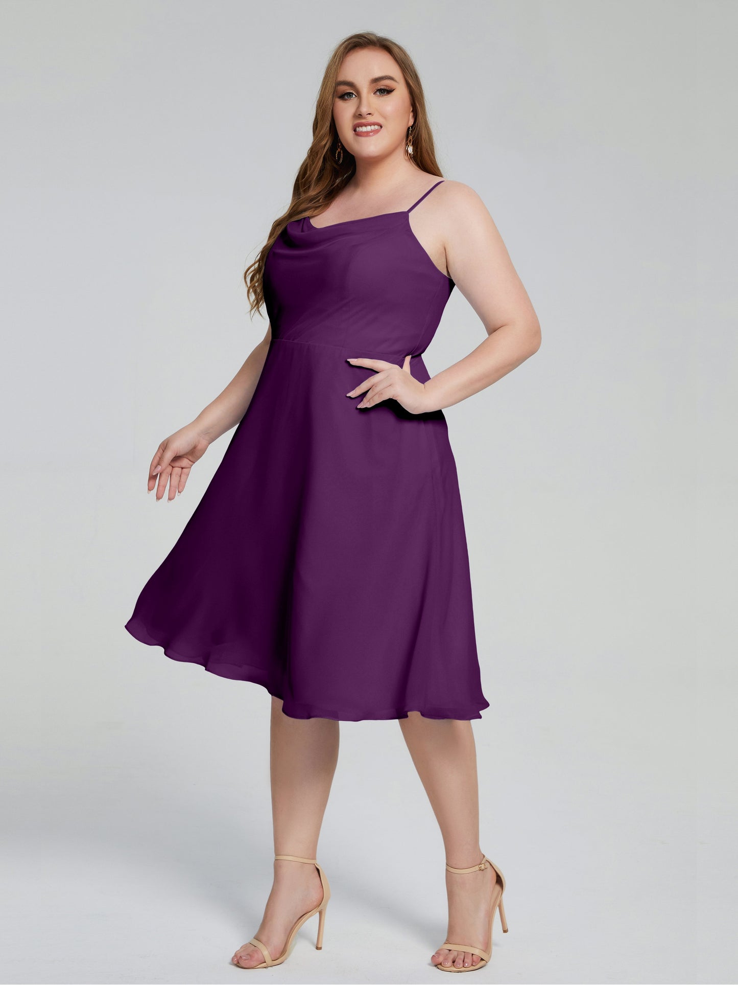 Mckenzie Spaghetti Straps Plus Size Short Bridesmaid Dresses