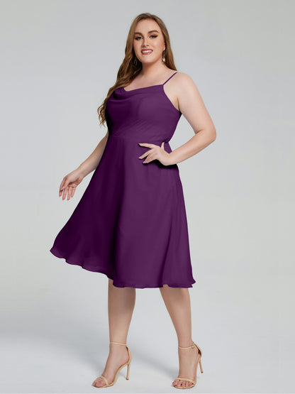 Mckenzie Spaghetti Straps Plus Size Short Bridesmaid Dresses