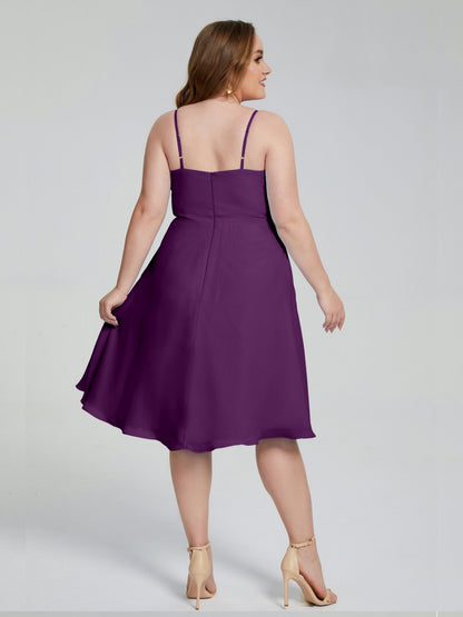 Mckenzie Spaghetti Straps Plus Size Short Bridesmaid Dresses