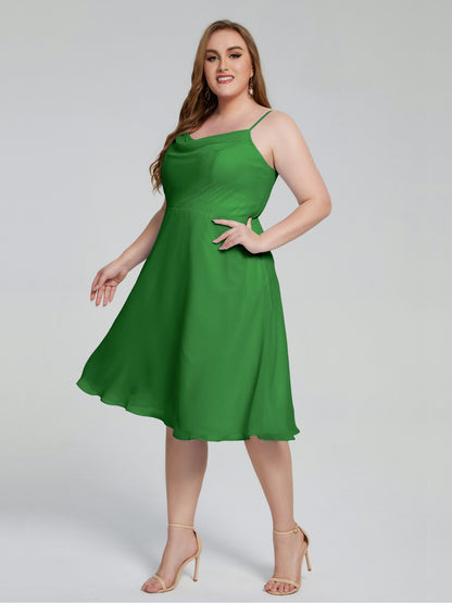 Mckenzie Spaghetti Straps Plus Size Short Bridesmaid Dresses