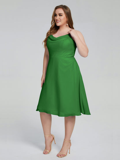 Mckenzie Spaghetti Straps Plus Size Short Bridesmaid Dresses