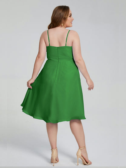 Mckenzie Spaghetti Straps Plus Size Short Bridesmaid Dresses
