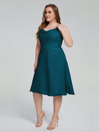 Mckenzie Spaghetti Straps Plus Size Short Bridesmaid Dresses