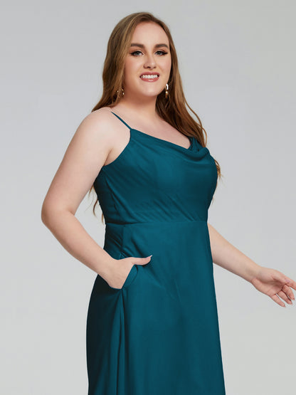 Mckenzie Spaghetti Straps Plus Size Short Bridesmaid Dresses
