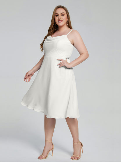 Mckenzie Spaghetti Straps Plus Size Short Bridesmaid Dresses