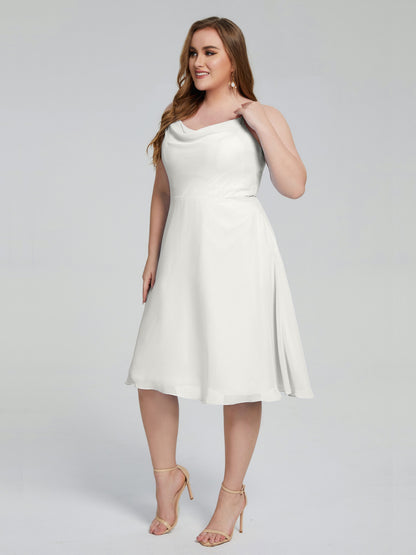 Mckenzie Spaghetti Straps Plus Size Short Bridesmaid Dresses