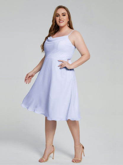 Mckenzie Spaghetti Straps Plus Size Short Bridesmaid Dresses