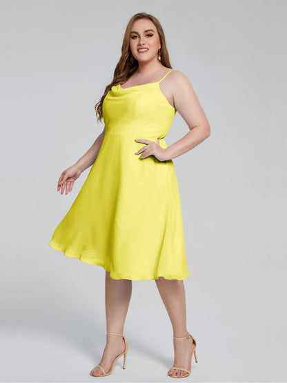 Mckenzie Spaghetti Straps Plus Size Short Bridesmaid Dresses