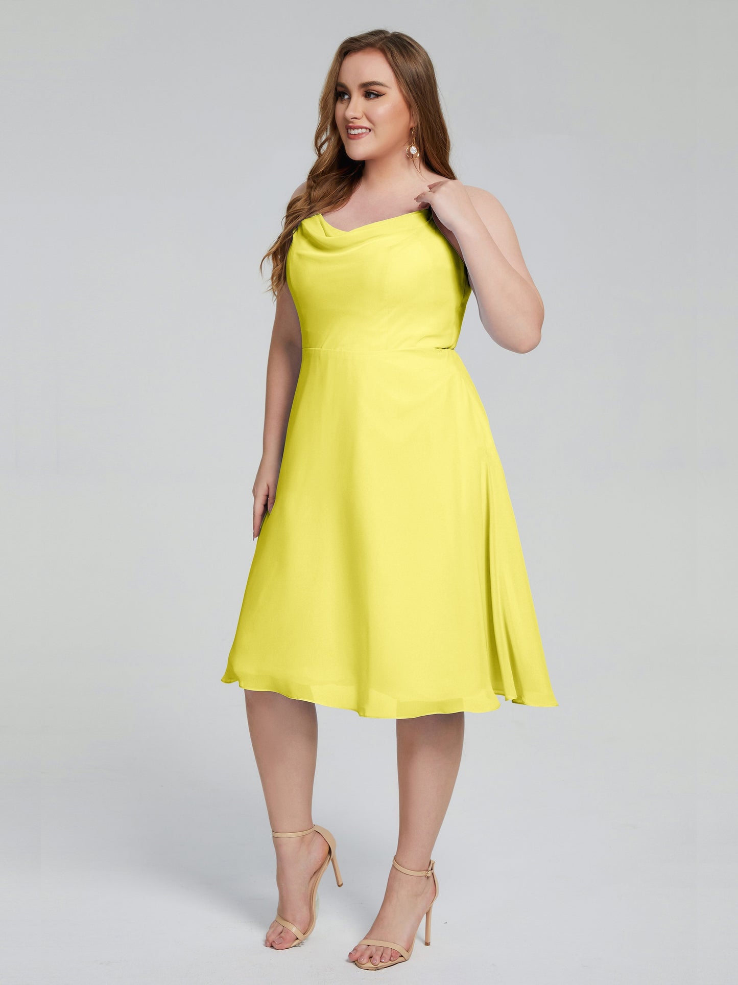 Mckenzie Spaghetti Straps Plus Size Short Bridesmaid Dresses