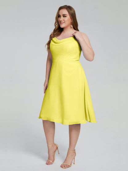 Mckenzie Spaghetti Straps Plus Size Short Bridesmaid Dresses