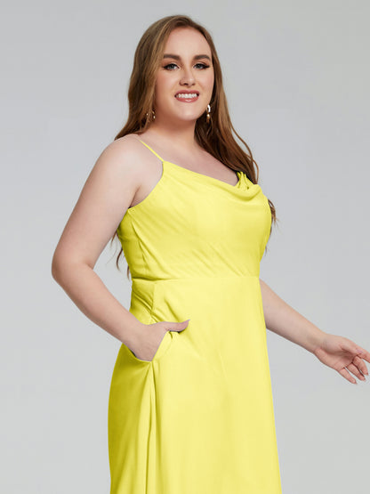 Mckenzie Spaghetti Straps Plus Size Short Bridesmaid Dresses