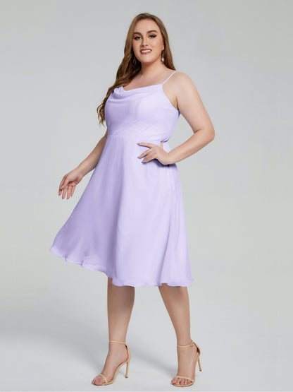 Mckenzie Spaghetti Straps Plus Size Short Bridesmaid Dresses