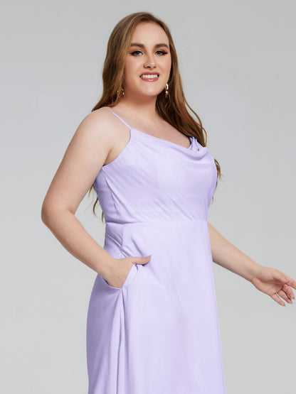 Mckenzie Spaghetti Straps Plus Size Short Bridesmaid Dresses