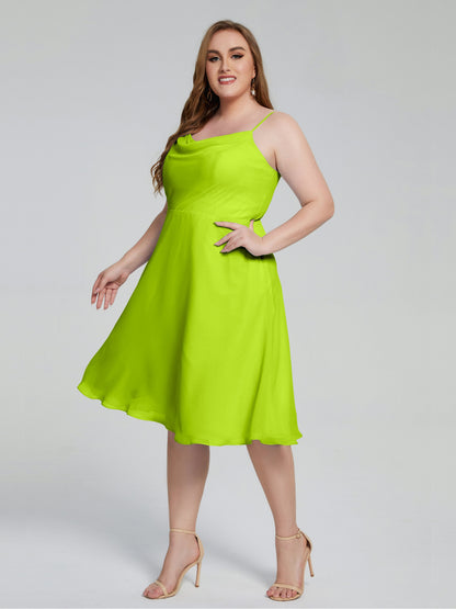 Mckenzie Spaghetti Straps Plus Size Short Bridesmaid Dresses