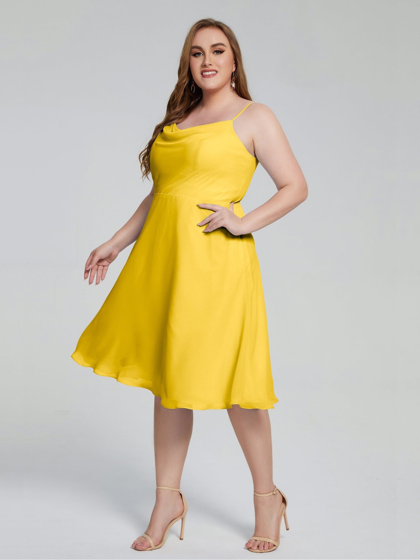 Mckenzie Spaghetti Straps Plus Size Short Bridesmaid Dresses
