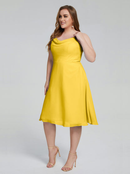 Mckenzie Spaghetti Straps Plus Size Short Bridesmaid Dresses