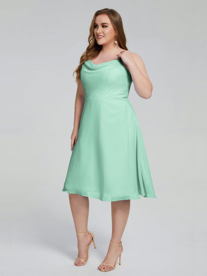 Mckenzie Spaghetti Straps Plus Size Short Bridesmaid Dresses
