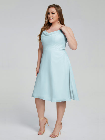 Mckenzie Spaghetti Straps Plus Size Short Bridesmaid Dresses