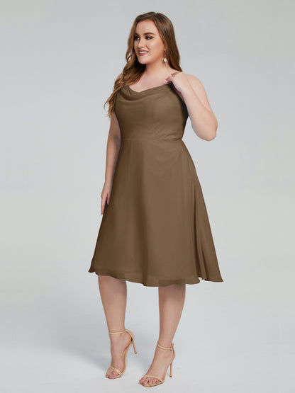 Mckenzie Spaghetti Straps Plus Size Short Bridesmaid Dresses