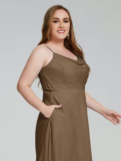 Mckenzie Spaghetti Straps Plus Size Short Bridesmaid Dresses