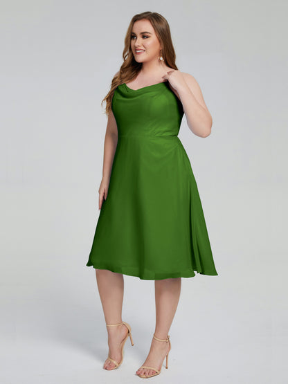 Mckenzie Spaghetti Straps Plus Size Short Bridesmaid Dresses
