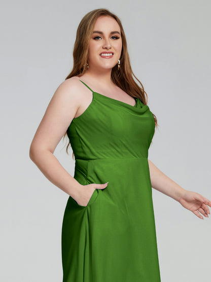 Mckenzie Spaghetti Straps Plus Size Short Bridesmaid Dresses