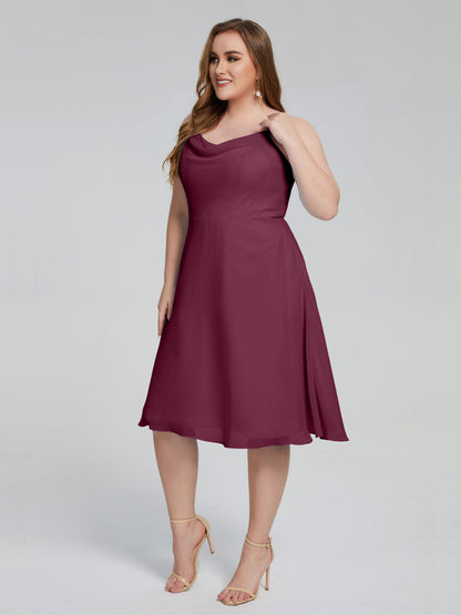 Mckenzie Spaghetti Straps Plus Size Short Bridesmaid Dresses