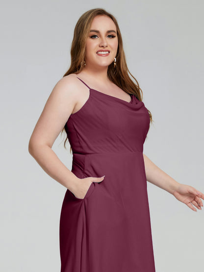 Mckenzie Spaghetti Straps Plus Size Short Bridesmaid Dresses