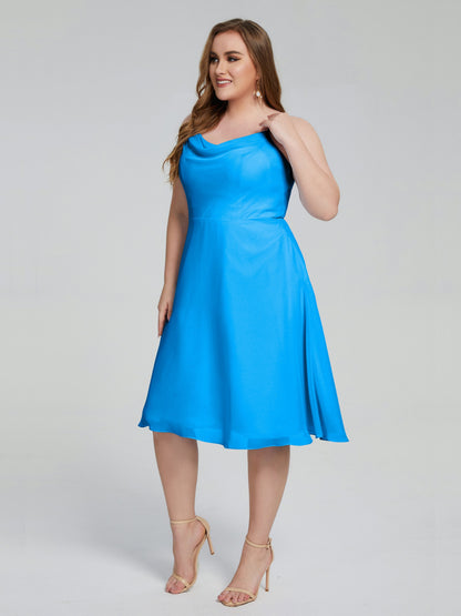 Mckenzie Spaghetti Straps Plus Size Short Bridesmaid Dresses