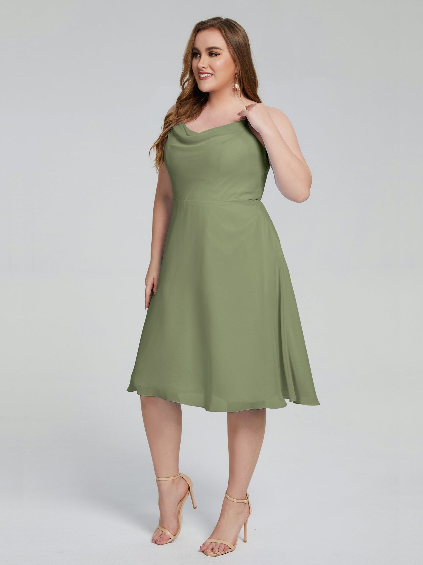 Mckenzie Spaghetti Straps Plus Size Short Bridesmaid Dresses