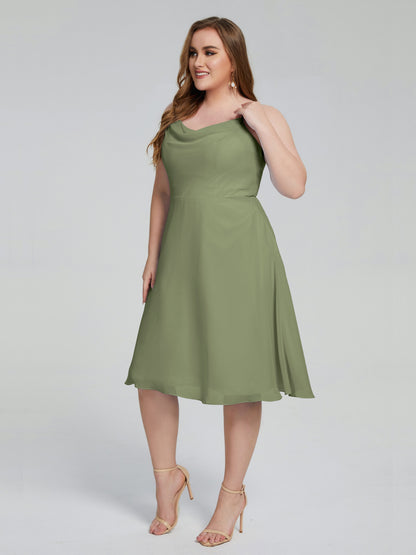 Mckenzie Spaghetti Straps Plus Size Short Bridesmaid Dresses