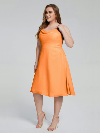 Mckenzie Spaghetti Straps Plus Size Short Bridesmaid Dresses