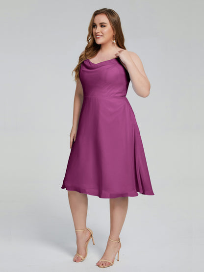 Mckenzie Spaghetti Straps Plus Size Short Bridesmaid Dresses