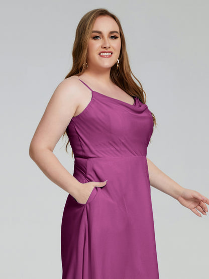 Mckenzie Spaghetti Straps Plus Size Short Bridesmaid Dresses