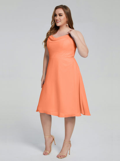 Mckenzie Spaghetti Straps Plus Size Short Bridesmaid Dresses