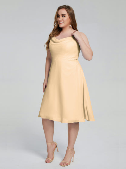 Mckenzie Spaghetti Straps Plus Size Short Bridesmaid Dresses